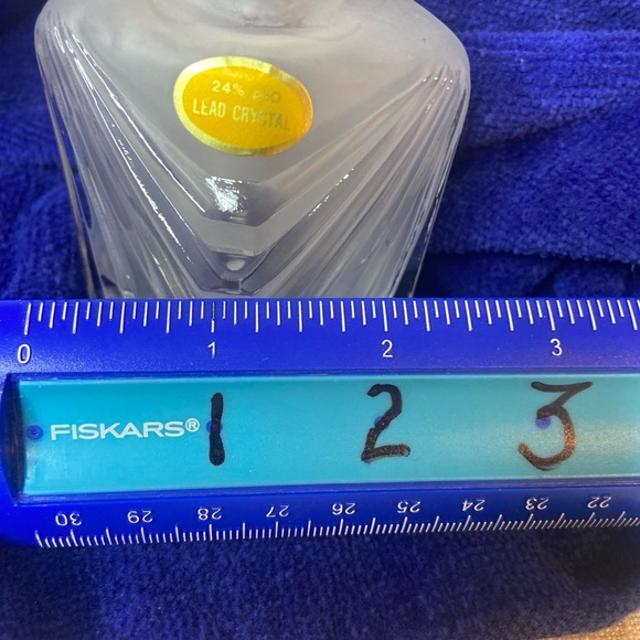 VINTAGE Frosted Glass Perfume Bottles (2) with Decorative Dauber Stopper - Picture 9 of 10